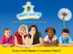 Every Child Needs a Transition Plan!!!