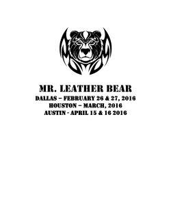 Mr. Leather Bear Contest Eligibility Requirements