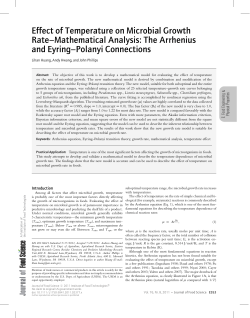Effect of Temperature on Microbial Growth RateMathematical Analysis