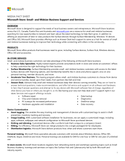 Microsoft Store: Small and Midsize Business Support Services