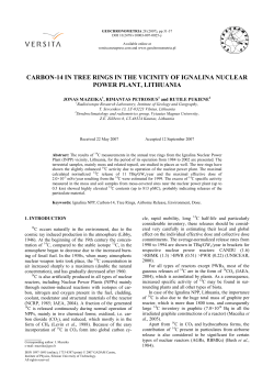 carbon-14 in tree rings in the vicinity of ignalina