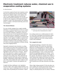 Electronic treatment reduces water, chemical use in