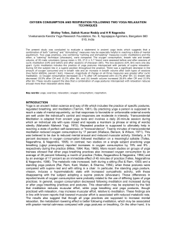 OXYGEN CONSUMPTION AND RESPIRATION FOLLOWING TWO