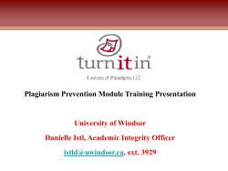 How Turnitin Works - University of Windsor