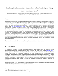 Face Recognition Using Localized Features Based on Non