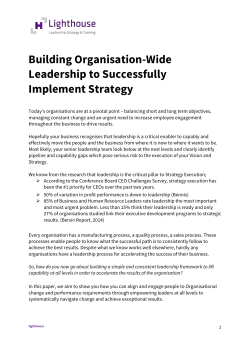 Building Organisation-Wide Leadership to Successfully Implement
