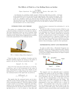 The Effects of Fluid in a Can Rolling Down an
