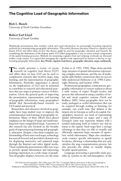 The Cognitive Load of Geographic Information