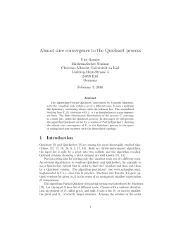 Almost sure convergence to the Quicksort process