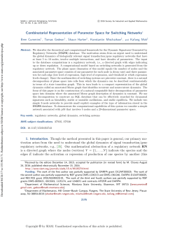 Combinatorial Representation of Parameter Space for Switching