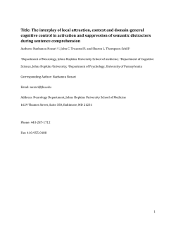 Title: The interplay of local attraction, context and domain