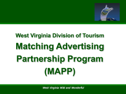 mapp media update - West Virginia Department of Commerce
