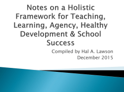 Notes on a Holistic Framework for Teaching