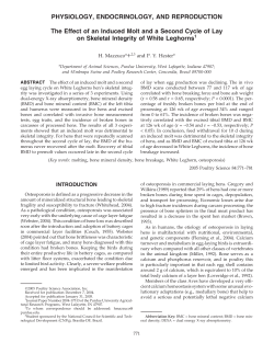 PHYSIOLOGY, ENDOCRINOLOGY, AND REPRODUCTION