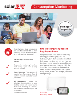 Consumption Monitoring - Green Solar Technologies