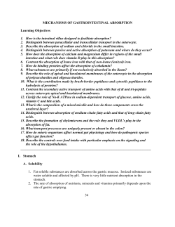 GASTROINTESTINAL ABSORPTION