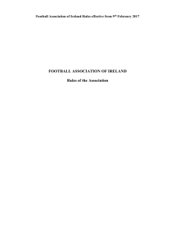 FAI Rule Book 2017 - Football Association of Ireland