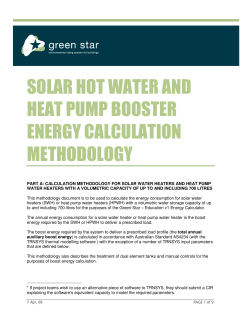 SHW Boost Energy Calc Methodology 06-04-09