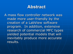 Mass Flow Controllers