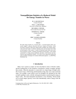 Nonequilibrium Statistics of a Reduced Model for Energy Transfer in