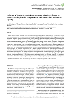 Influence of abiotic stress during soybean germination followed by