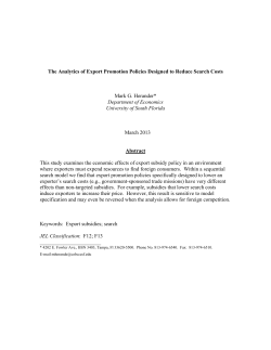 Herander, Mark. The Analytics of Export Promotion Policies