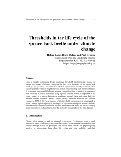 Thresholds in the life cycle of the spruce bark beetle under climate