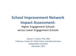 Predictors of Success - School Improvement Network