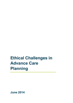 Ethical Challenges in Advance Care Planning