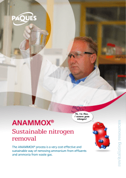 Sustainable nitrogen removal ANAMMOX