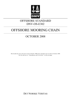 DNV-OS-E302: Offshore Mooring Chain