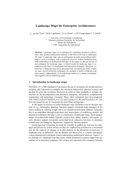 Landscape Maps for Enterprise Architectures