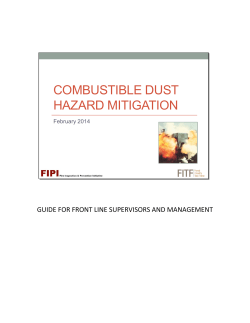 combustible Dust Hazard mitigation