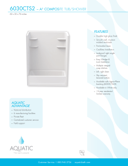 6030CTS2 &ndash; A2 COMPOSITE TUB/SHOWER