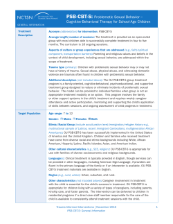 PSB-CBT-S: Problematic Sexual Behavior &ndash; Cognitive