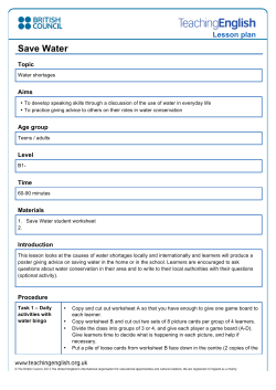 Save Water - TeachingEnglish