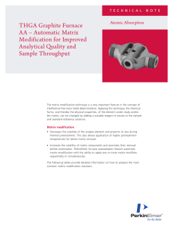 THGA Graphite Furnace AA - Automatic Matrix Modification