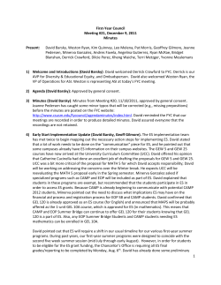 Meeting 21: December 9, 2011