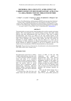 microbial oils and fatty acids: effect of carbon source on