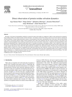 Direct observation of protein residue solvation dynamics
