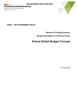 School Global Budget Concept