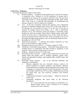 G.S. 105-129.15 Page 1 Article 3B. Business And Energy Tax
