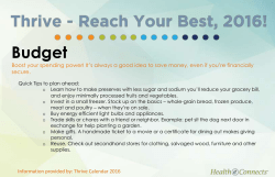 Information provided by: Thrive Calendar 2016