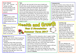 yr 2 general newsletter summer term 2017