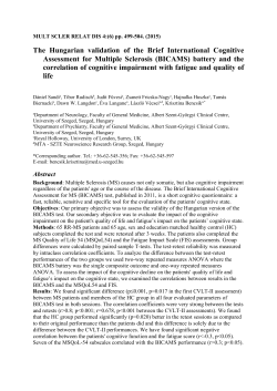 The Hungarian validation of the Brief International Cognitive
