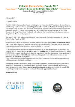 2017 Entry Form Parade