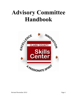 Advisory Committee Handbook - Office of Superintendent of Public