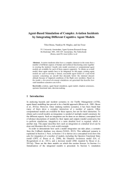 Agent-Based Simulation of Complex Aviation Incidents by