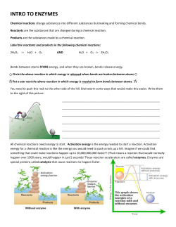 4 Factors that Affect Enzyme Activity 1. Temperature: Proteins