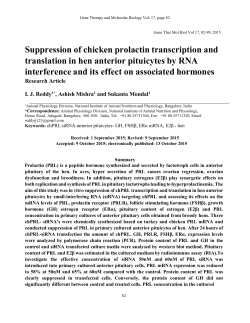Suppression of chicken prolactin transcription and translation in hen